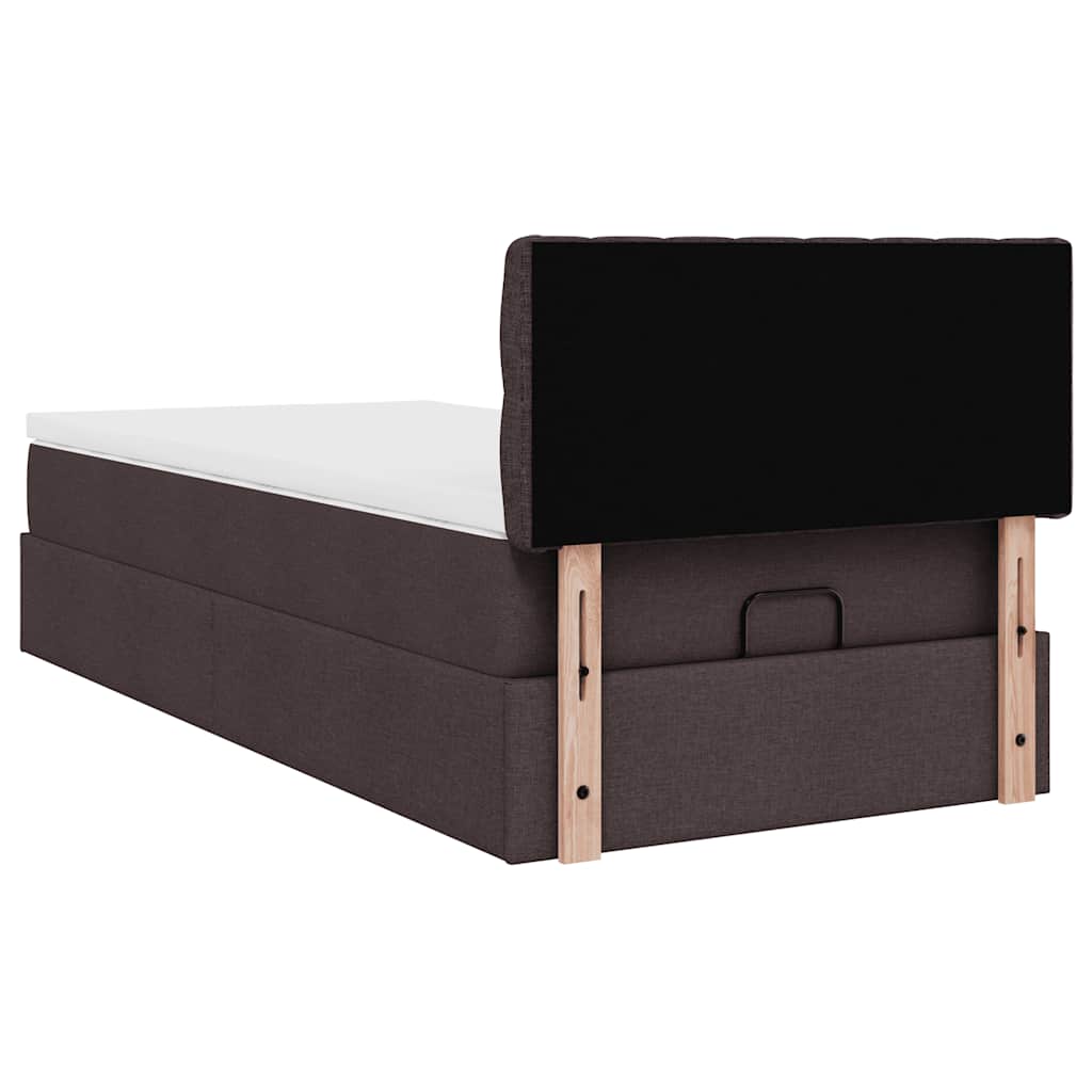 Struttura Letto Pouf con Materasso 90x190 cm in Tessuto