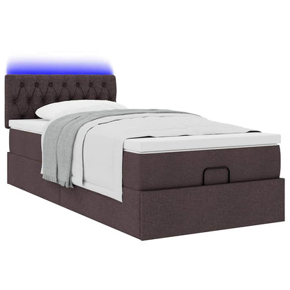 Struttura Letto Pouf con Materasso 90x190 cm in Tessuto | homemem39