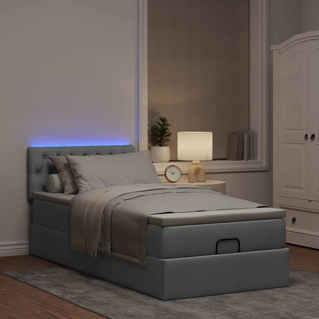 Pouf Letto con Materasso in Tessuto