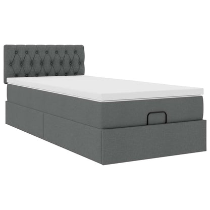 Struttura Letto Pouf con Materasso 100x200 cm in Tessuto