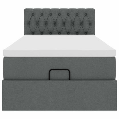 Struttura Letto Pouf con Materasso 100x200 cm in Tessuto