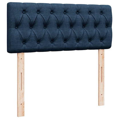Pouf Letto con Materasso e LED Blu 120x190cm in Tessuto