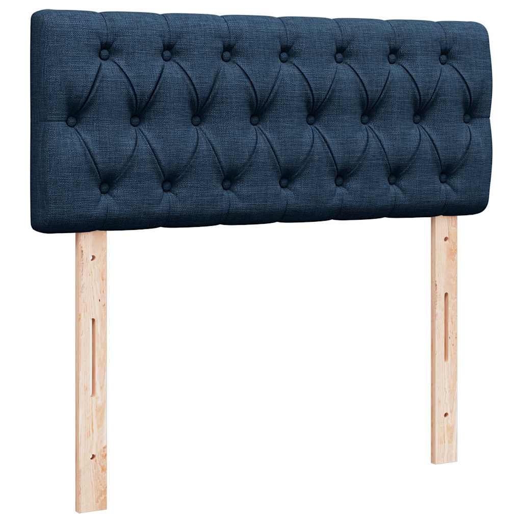 Pouf Letto con Materasso e LED Blu 120x200 cm in Tessuto | homemem39