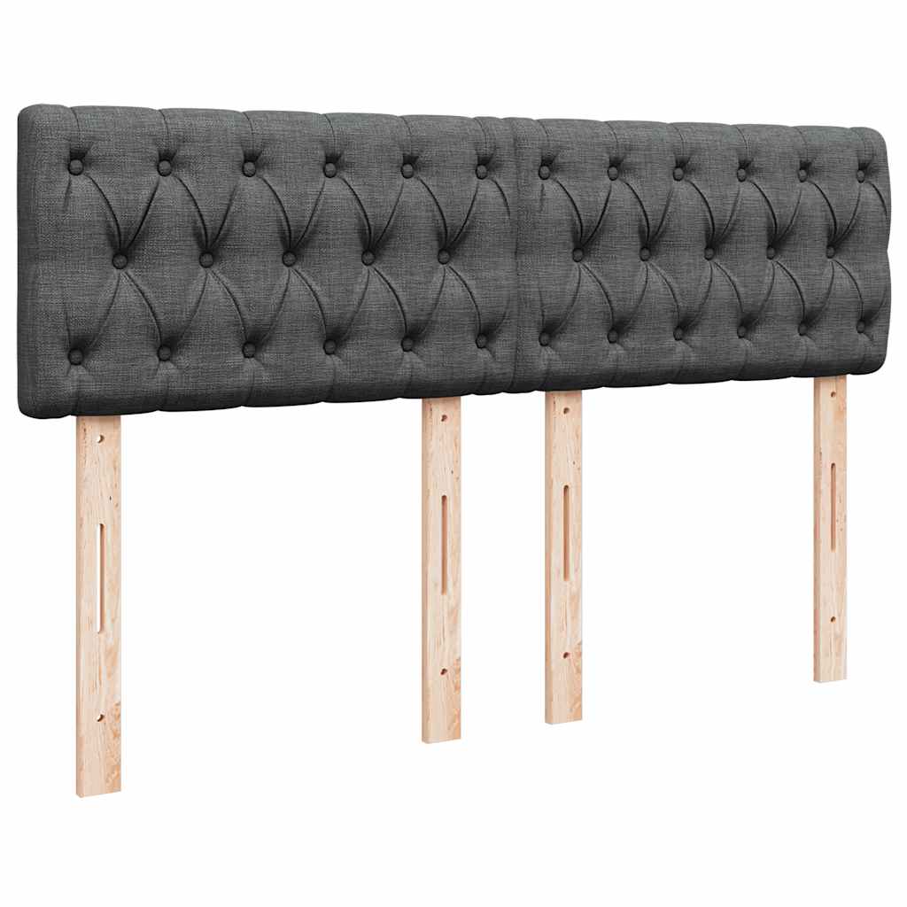 Pouf Letto con Materasso e LED Grigio Scuro 140x190 cm | homemem39