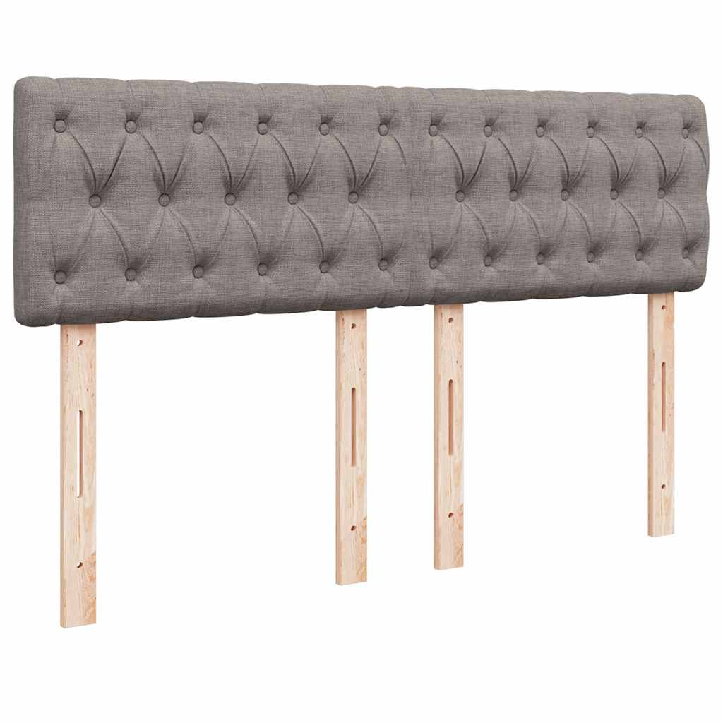Pouf Letto con Materasso e LED Tortora 140x190 cm in Tessuto | homemem39