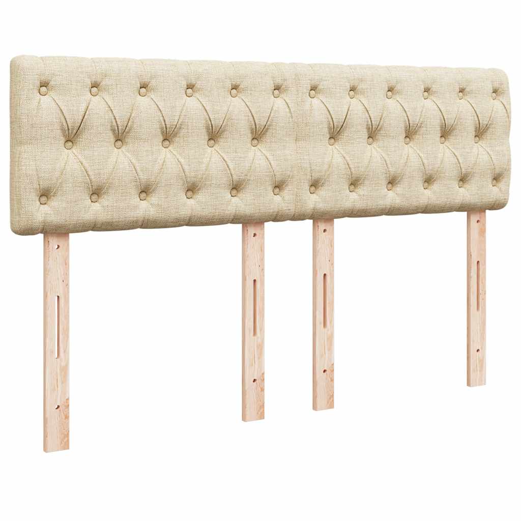 Pouf Letto con Materasso e LED Crema 140x190 cm | homemem39