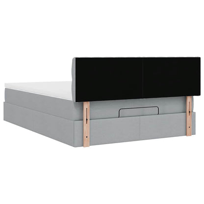 Struttura Letto Pouf con Materasso 140x200 cm in Tessuto