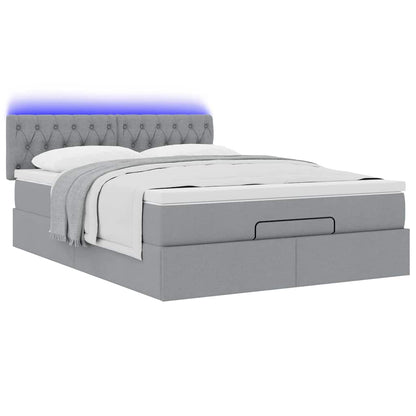 Struttura Letto Pouf con Materasso 140x200 cm in Tessuto | homemem39