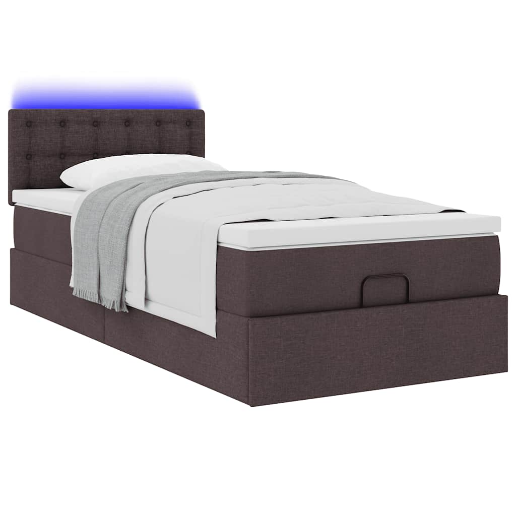 Struttura Letto Pouf con Materasso 90x190 cm in Tessuto | homemem39