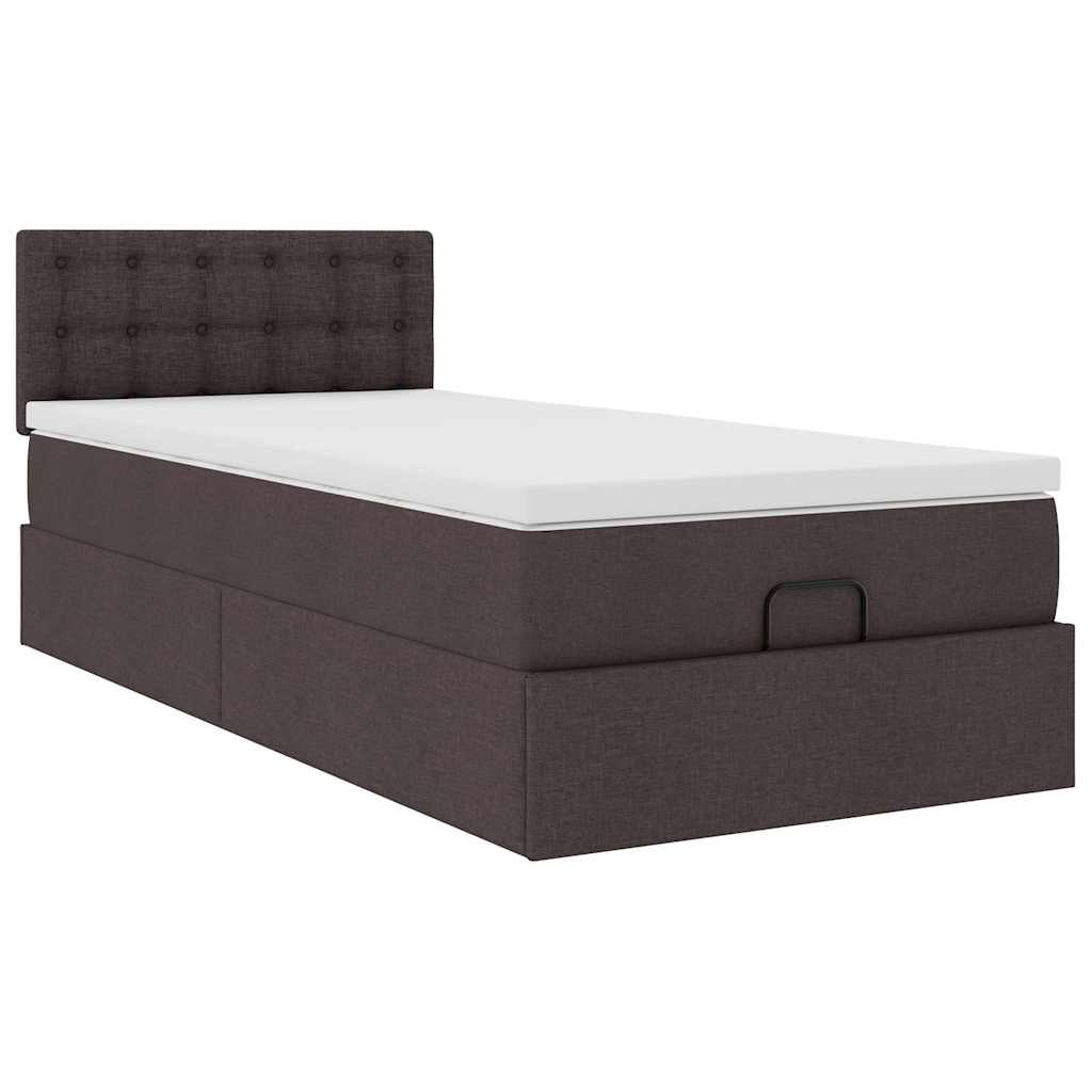 Struttura Letto Pouf con Materasso 90x190 cm in Tessuto | homemem39