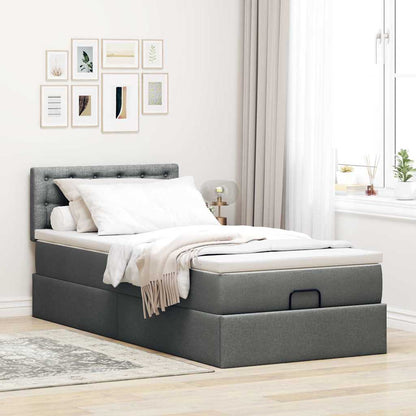 Struttura Letto Pouf con Materasso 100x200 cm in Tessuto