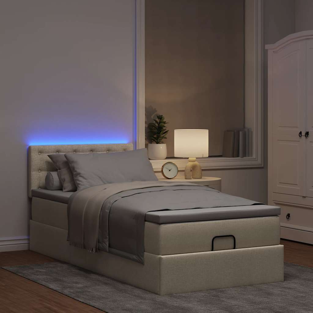 Pouf Letto con Materasso in Tessuto
