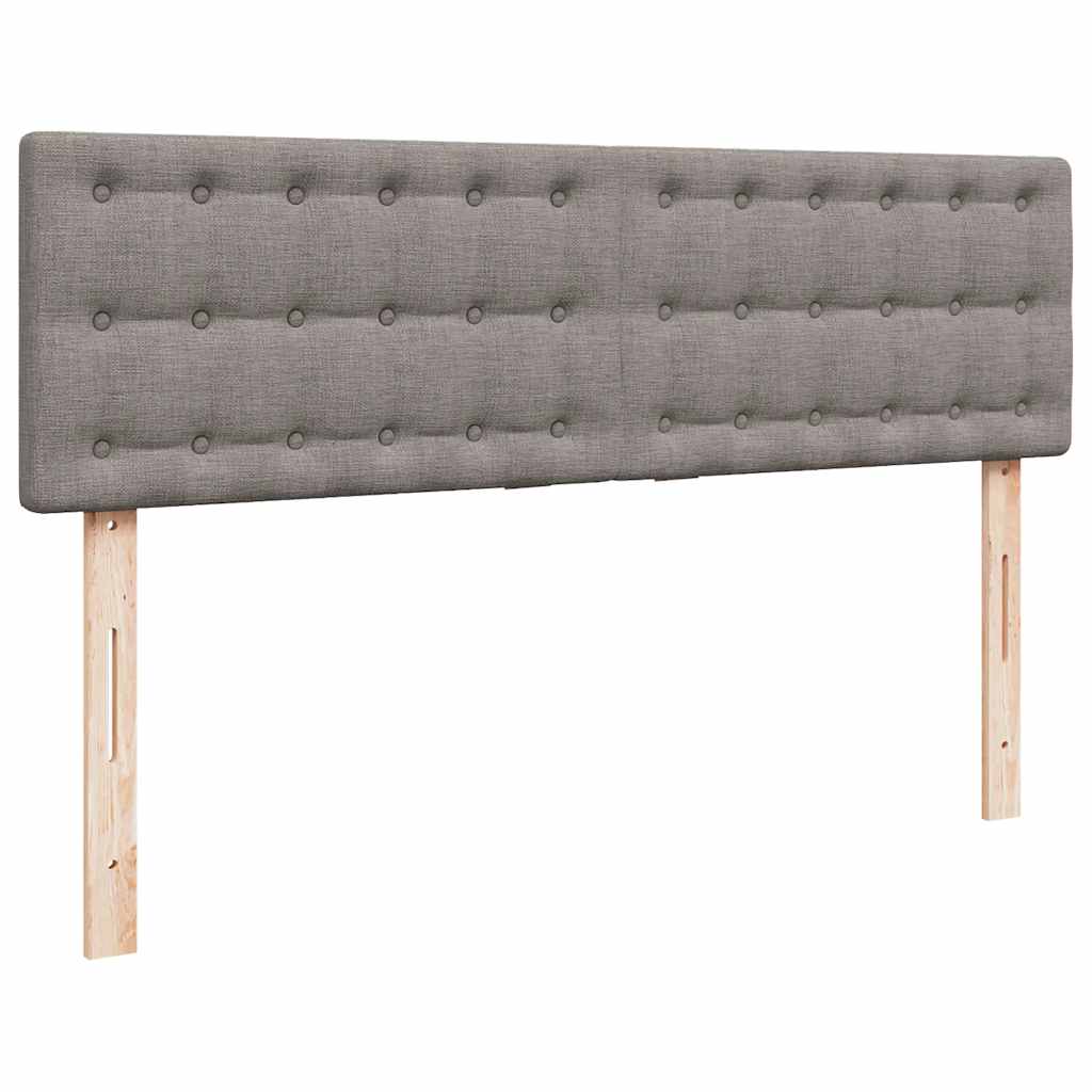 Pouf Letto con Materasso e LED Tortora 140x190 cm in Tessuto | homemem39