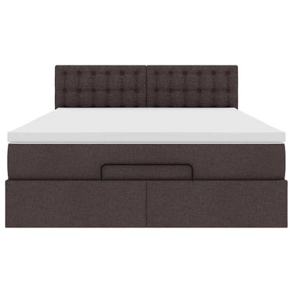 Struttura Letto Pouf con Materasso 140x200 cm in Tessuto