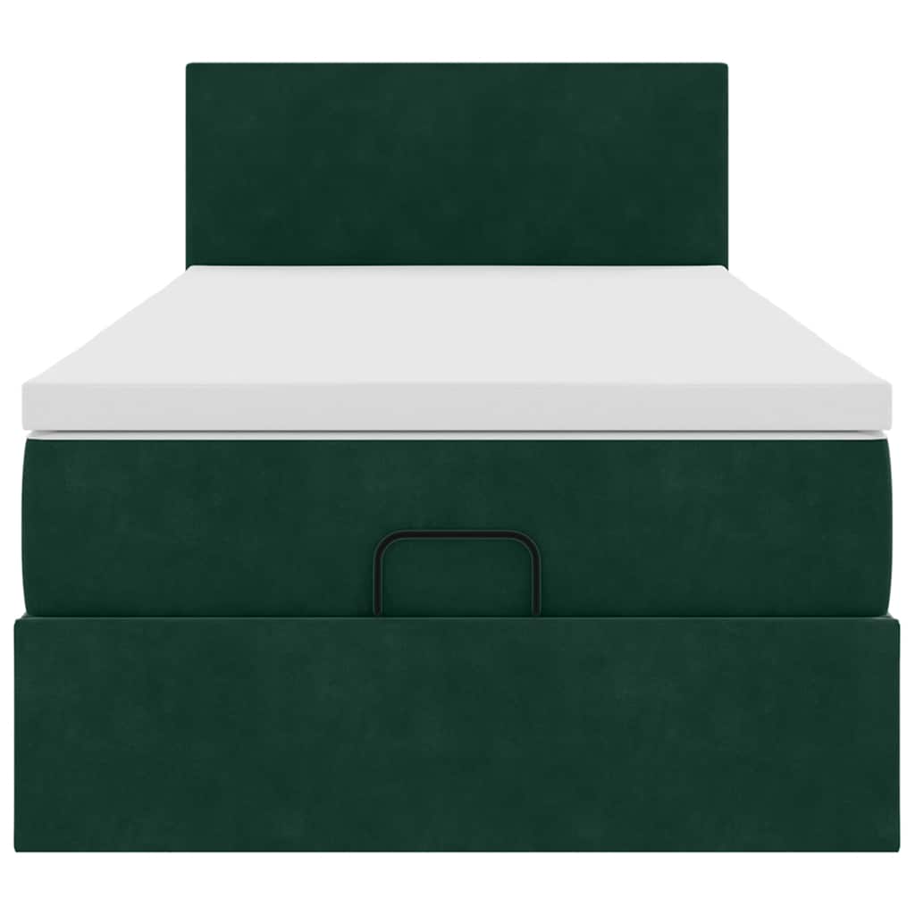 Struttura Letto Pouf con Materasso 90x190 cm in Velluto