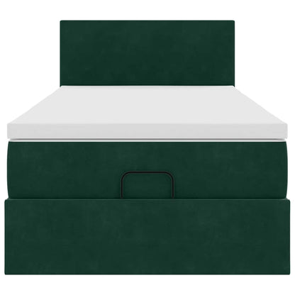 Struttura Letto Pouf con Materasso 90x190 cm in Velluto