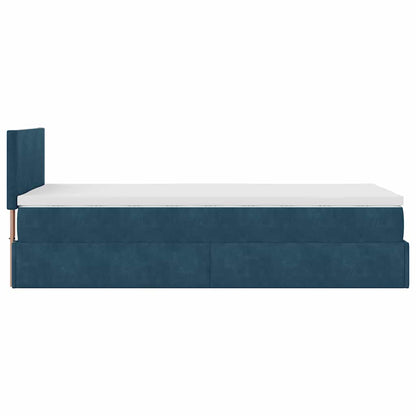 Struttura Letto Pouf con Materasso 100x200 cm Velluto