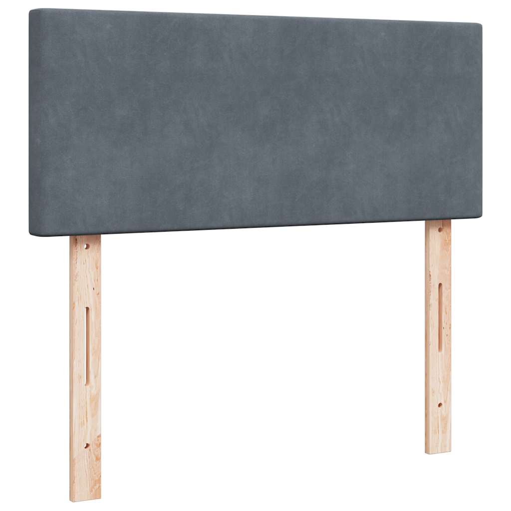 Pouf Letto con Materasso e LED Grigio Scuro 120x190cm Velluto | homemem39
