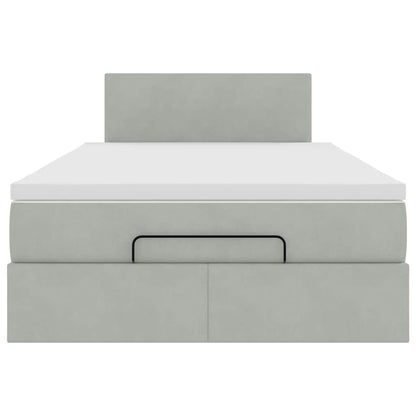 Struttura Letto Pouf con Materasso 120x200 cm Velluto