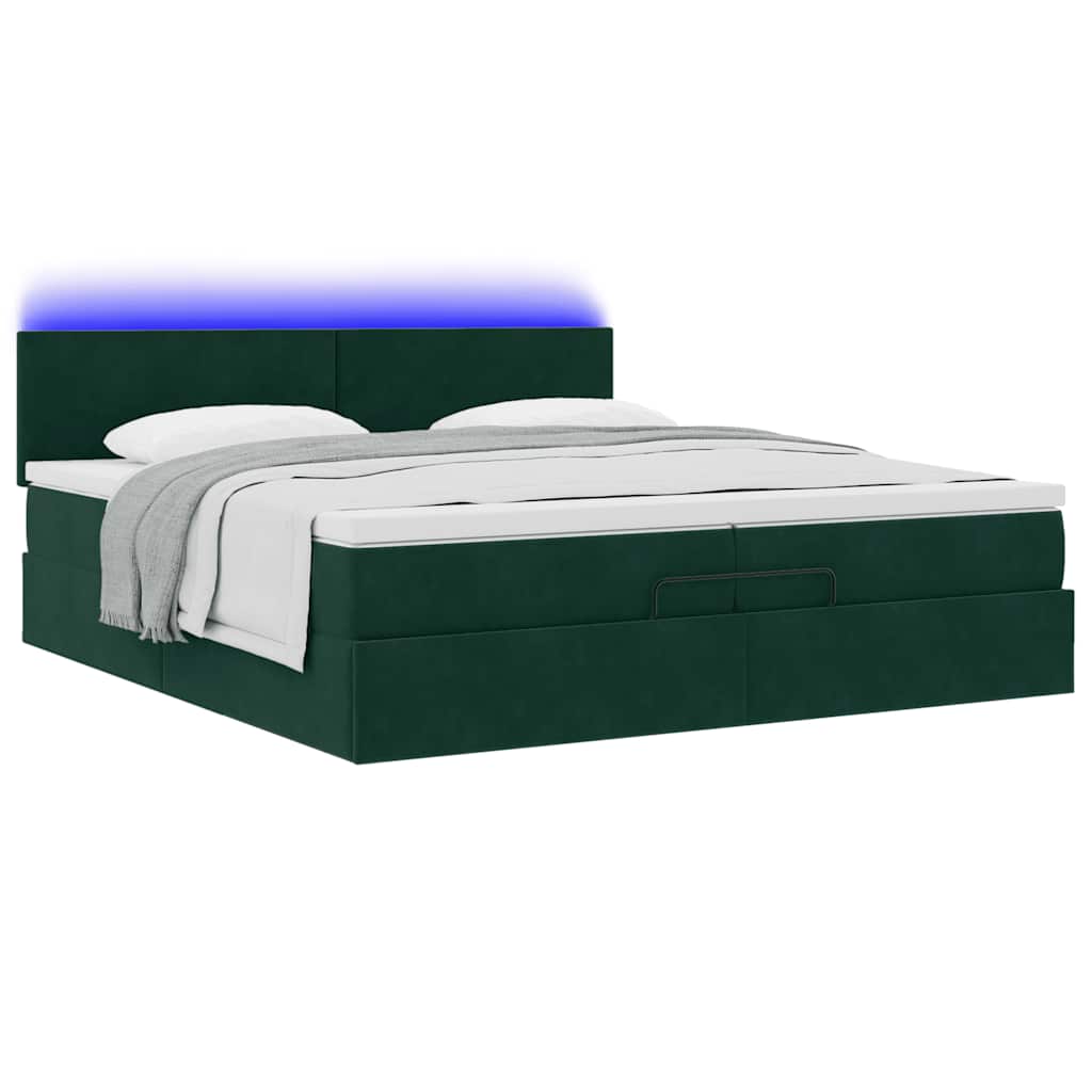 Struttura Letto Pouf con Materassi 200x200 cm Velluto | homemem39
