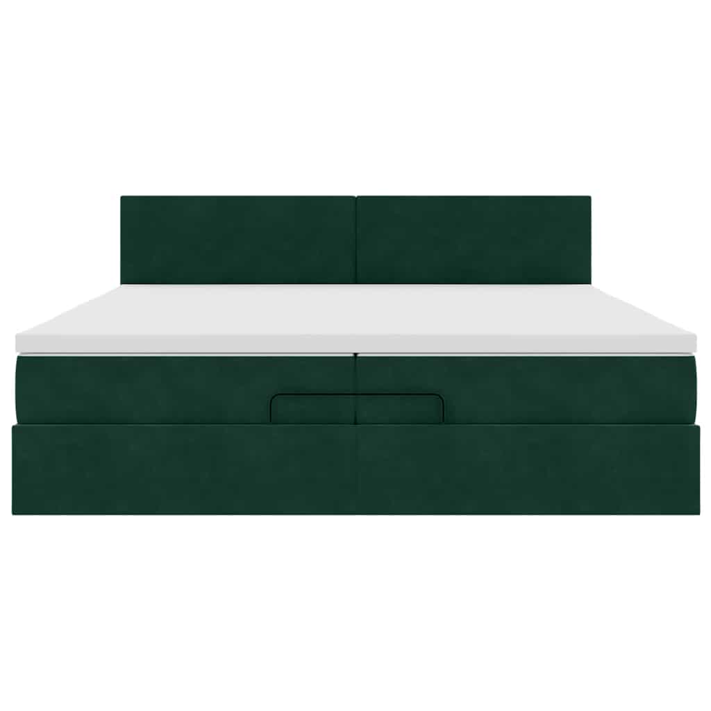 Struttura Letto Pouf con Materassi 200x200 cm Velluto | homemem39