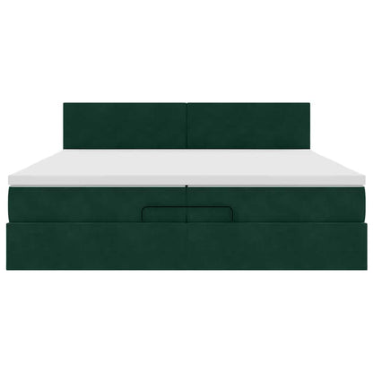 Struttura Letto Pouf con Materassi 200x200 cm Velluto | homemem39