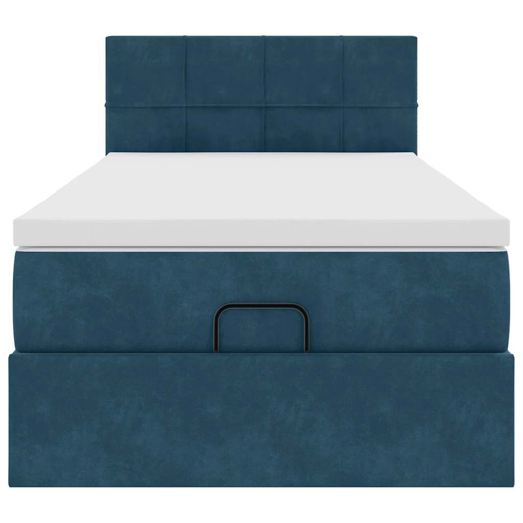 Struttura Letto Pouf con Materasso 90x190 cm in Velluto | homemem39