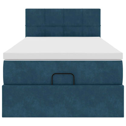 Struttura Letto Pouf con Materasso 90x190 cm in Velluto | homemem39