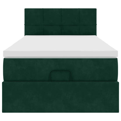 Struttura Letto Pouf con Materasso 100x200 cm Velluto