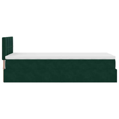Struttura Letto Pouf con Materasso 100x200 cm Velluto