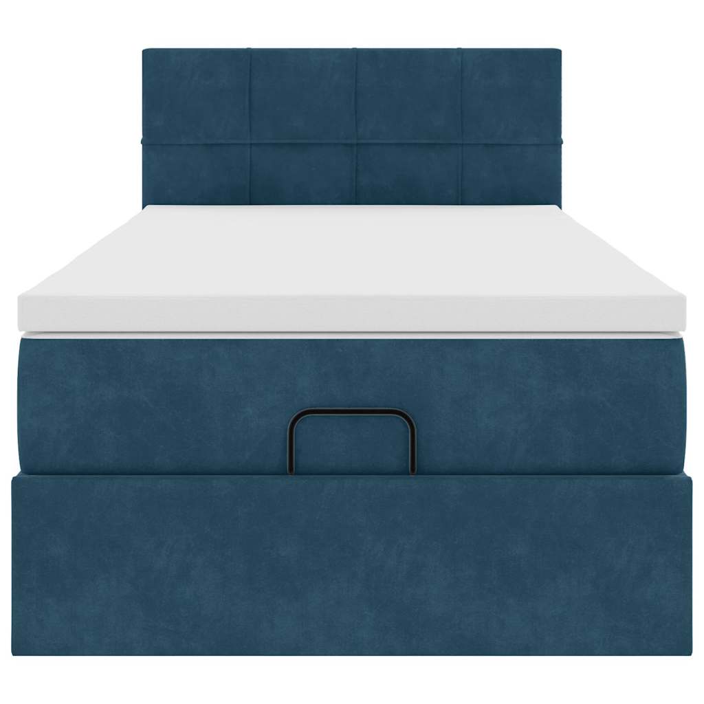 Struttura Letto Pouf con Materasso 100x200 cm Velluto