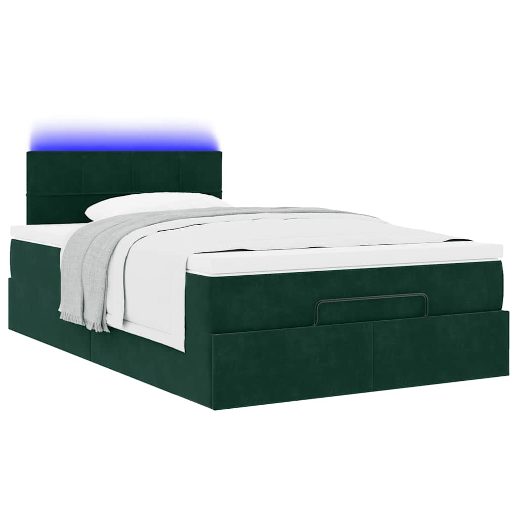 Struttura Letto Pouf con Materasso 120x200 cm Velluto | homemem39
