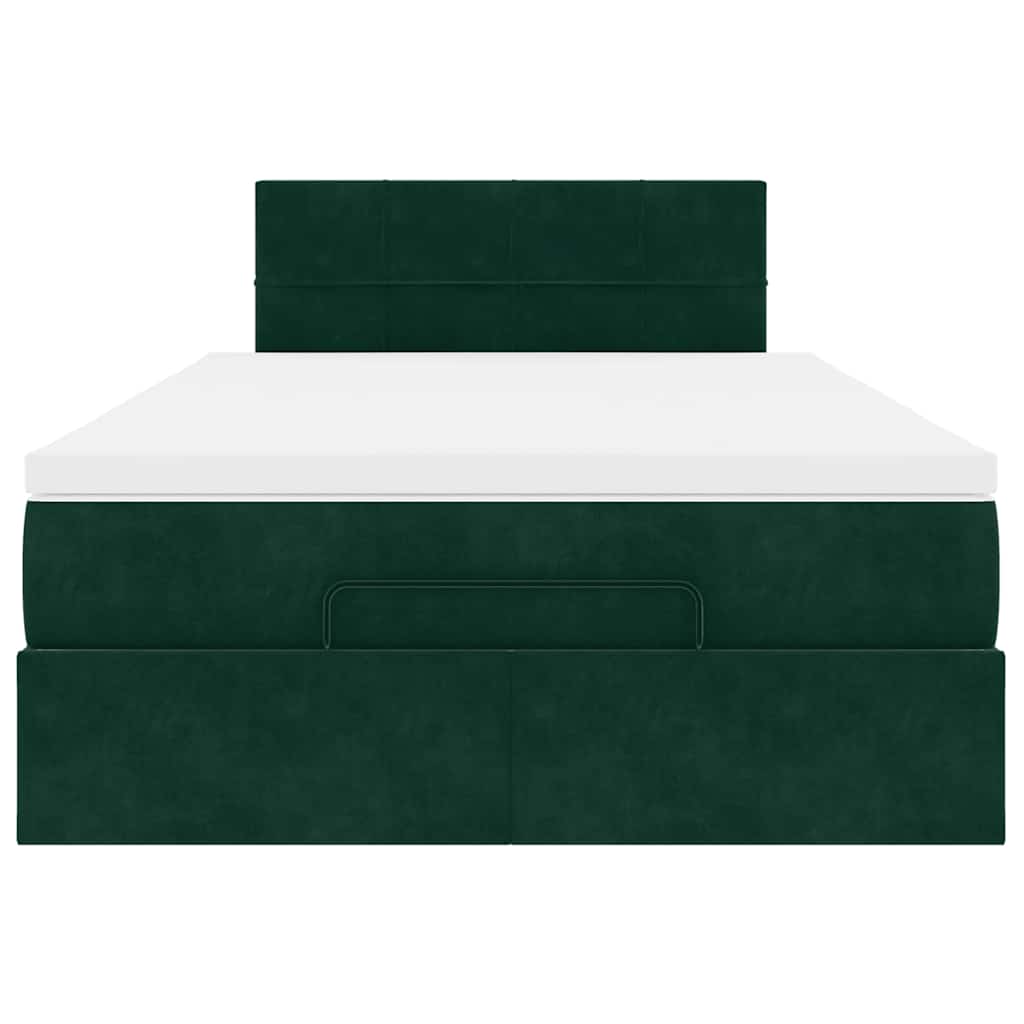 Struttura Letto Pouf con Materasso 120x200 cm Velluto | homemem39