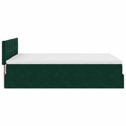 Struttura Letto Pouf con Materasso 140x190 cm in Velluto | homemem39