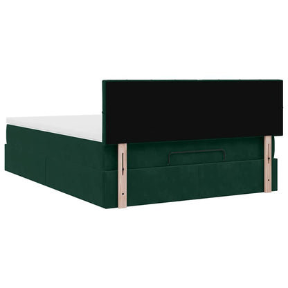 Struttura Letto Pouf con Materasso 140x190 cm in Velluto | homemem39