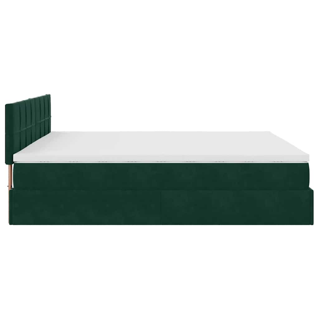 Struttura Letto Pouf con Materasso 180x200 cm in Velluto | homemem39