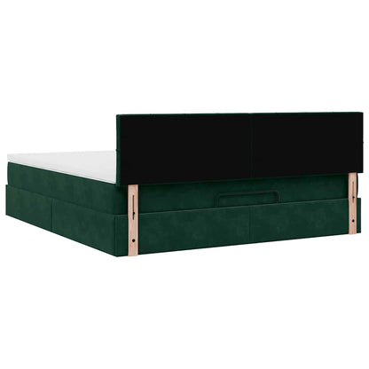 Struttura Letto Pouf con Materasso 180x200 cm in Velluto | homemem39