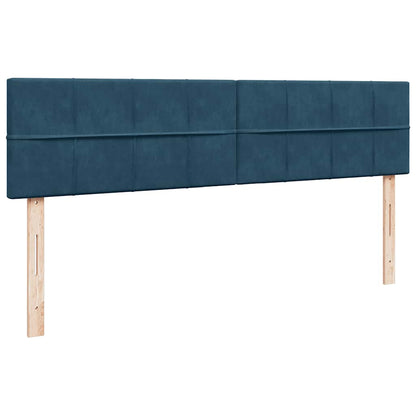 Pouf Letto con Materassi e LED Blu Scuro 200x200cm Velluto | homemem39