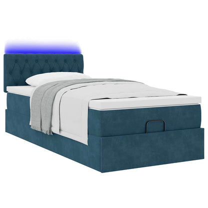 Struttura Letto Pouf con Materasso 90x190 cm in Velluto | homemem39