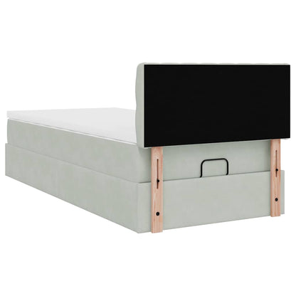 Struttura Letto Pouf con Materasso 100x200 cm Velluto