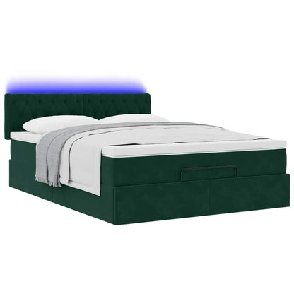 Struttura Letto Pouf con Materasso 140x190 cm in Velluto | homemem39