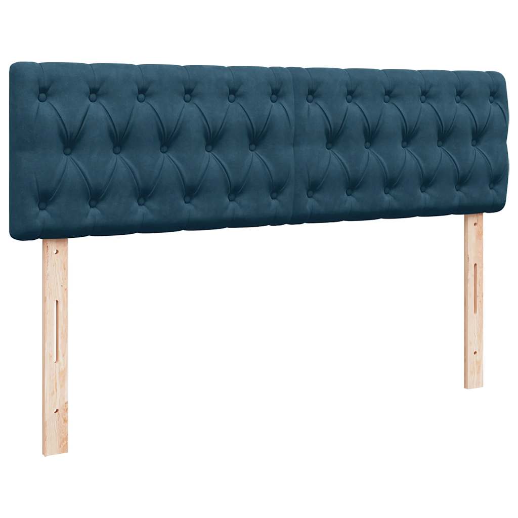 Struttura Letto Pouf con Materasso 140x190 cm in Velluto