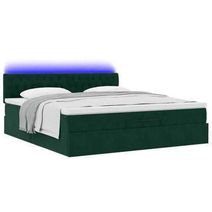 Struttura Letto Pouf con Materassi 200x200 cm Velluto | homemem39