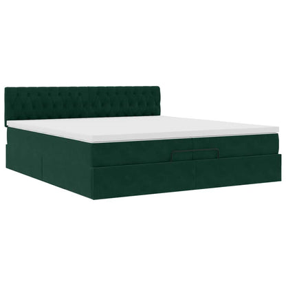 Struttura Letto Pouf con Materassi 200x200 cm Velluto | homemem39