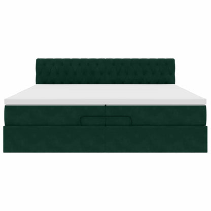 Struttura Letto Pouf con Materassi 200x200 cm Velluto | homemem39