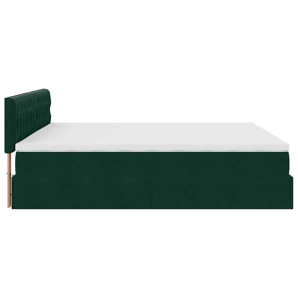 Struttura Letto Pouf con Materassi 200x200 cm Velluto | homemem39