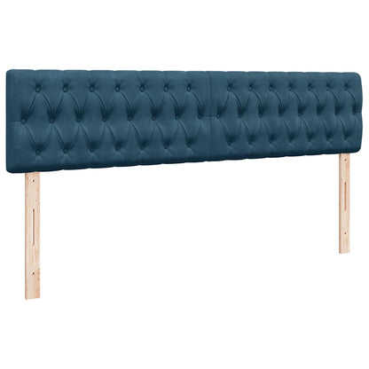 Pouf Letto con Materassi e LED Blu Scuro 200x200cm Velluto | homemem39