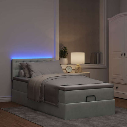 Struttura Letto Pouf con Materasso 80x200 cm in Velluto | homemem39
