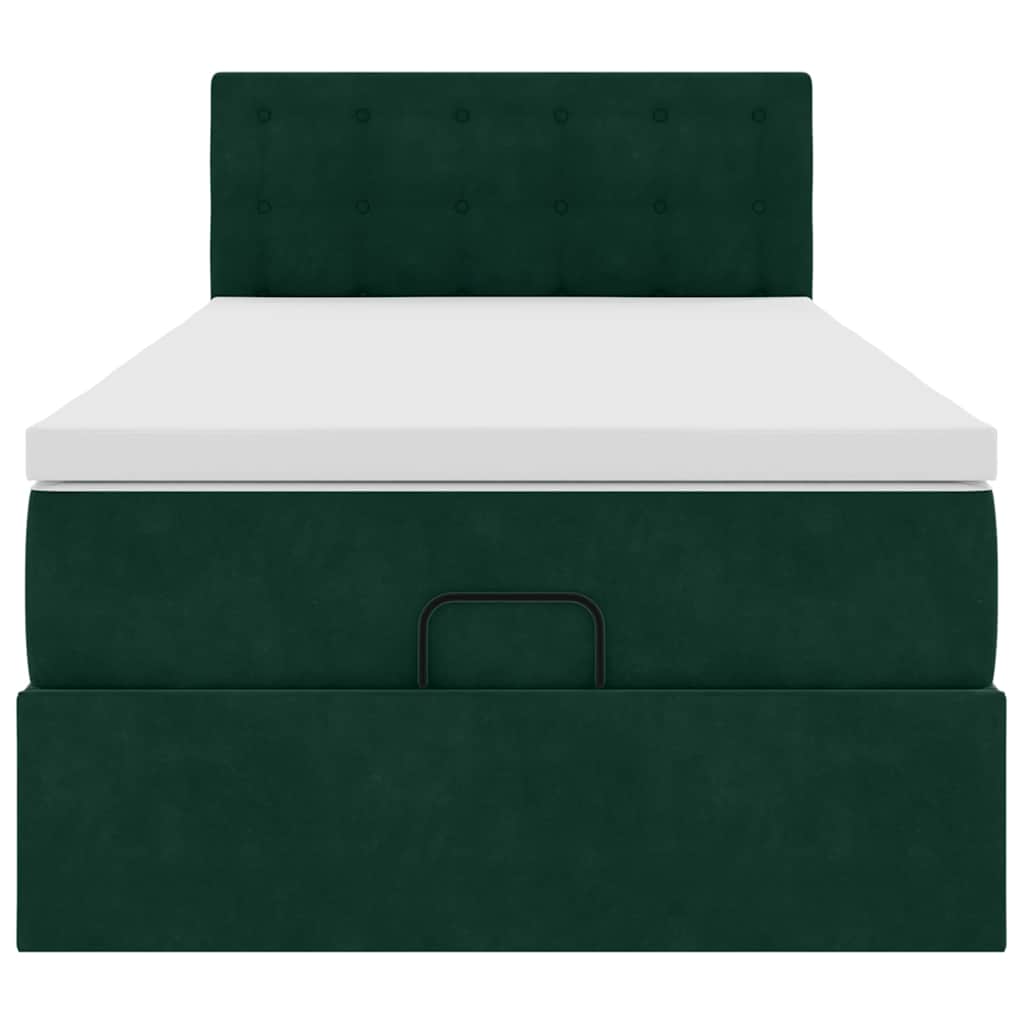 Struttura Letto Pouf con Materasso 90x190 cm in Velluto
