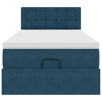 Struttura Letto Pouf con Materasso 90x190 cm in Velluto